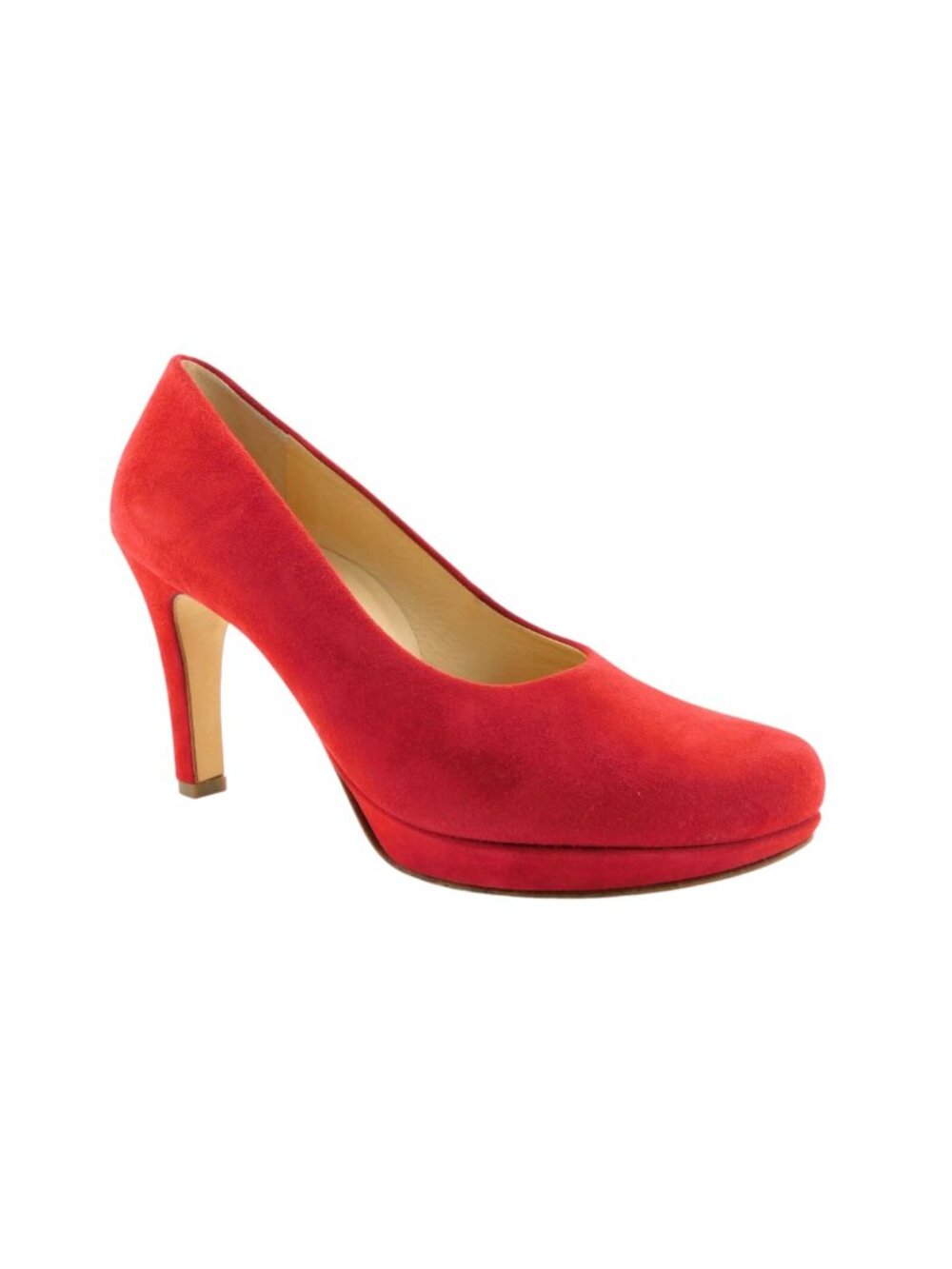PAUL GREEN Red Suede Leather Platform Heel Pumps 3UK / 5.5US